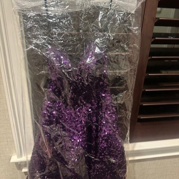 NWT Alyce Paris 3123 Homecoming Dress Sequins Purple Size 2 - Picture 7 of 7